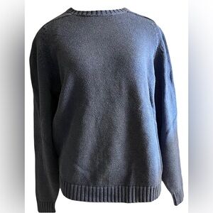 Land’s End Classic Crew Neck Sweater Women’s Large 14-16 Medium Blue